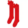 Meias Europeias e Americanas para Meninas Transfronteiriças, Meias Longas, Meias com Laço de Princesa, Meias de Outono e Inverno Estilo Britânico, Meias de Natal para Crianças