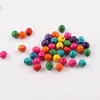 Venda Quente Transfronteiriça Contas de Madeira Coloridas com Furo Reto e Rosca Acessórios para Fazer Corrente de Celular DIY Artesanal Materiais Peças Pequenas