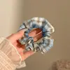 Goma para el pelo azul para mujer, tamaño grande, alta elasticidad, nuevo y elegante accesorio para el pelo de alta gama 2025