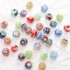 12 cuentas planas facetadas esmaltadas de 10 mm, hechas a mano, para pulseras de cuentas caseras, pendientes y accesorios de joyería.
