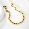Pulsera de Moda Diseño de Moda Estilo Ins Europeo y Americano Metal 18K Cuadrada Incrustada con Diamantes Joyería de Acero Inoxidable de Gama Alta Nicho para Mujeres