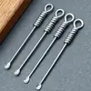 Cuchara para limpiar oídos casera para quitar cera del oído cabeza redonda para adultos pick de oído old-fashioned cuchara para oídos herramienta para cavar oídos llavero portátil