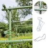 Accesorios para Plantas Trepadoras de Jardín Tubo de Acero Recubierto de Plástico Hebilla de Alambre de Acero Soporte Hebilla de Conexión de Pilar Hebilla de Resorte Hebilla Fija para Plantación en Casa