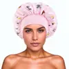 Touca de Cetim de Alta Elasticidade de Aba Larga Transfronteiriça da Amazon Chapéu para Cuidados com o Cabelo de Salão de Beleza Feminino Chapéu para Pós-parto Quimioterapia