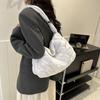 Lingge Bolso de Gran Capacidad para Viajes Diarios Mujer 2024 Nuevo Otoño Simple Moderno Casual Color Sólido Bolso de Hombro Cruzado para Mujer