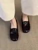 Mocasines planos de punta redonda para mujer, estilo coreano minimalista, que aumentan la altura, versátiles para ir al trabajo, mocasines casuales