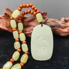 Colgante Animales del Zodiaco Doce Animales Material Viejo Boca Amarilla Ruoqiang Xinjiang Colgante de Jade Unisex Tallado a Mano