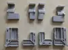 Accesorios para puerta de gabinete de cocina de cristal y acero, escuadra de plástico de ángulo recto para esquina interior, conector de perfil de aleación de aluminio, diamante invisible MATIC