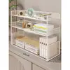 Prateleira de Armazenamento para Mesa, Estante de Mesa, Mesa de Dormitório, Organizador de Mesa de Escritório, Pequena Estante Multicamadas, Prateleira de Armazenamento em Camadas