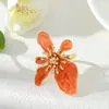 Conjunto de Joias Transfronteiriças Europeu e Americano: Conjunto de Colar, Brincos, Pulseira e Anel de Flor em Camadas com Gotejamento de Óleo, Acessórios de Mão, Pulseira de Pulso