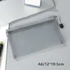 Bolsa de Pluma Transparente de Malla Colorida A6 con Cremallera Bolsa Portátil para Estudiante Bolsa de Papelería Bolsa de Almacenamiento para Cosméticos Bolsa para Monedas