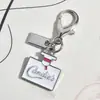 Nuevo Colgante Metálico Rosa Plateado Forma de Corazón Botella de Perfume de Cereza Llavero Accesorio Versátil para Bolsa Venta al por Mayor Dropshipping