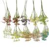 Gipsofila de Color Sólido para Frutas Pequeñas Flor Artificial Decoración para Sala de Estar Adorno Floral para Bodas Suministros para Arreglos Florales Gipsofila de Plástico