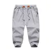 Pantalones Cortos de Verano para Hombre al por Mayor con Bolsillos con Cremallera Cintura Elástica Elástica Pantalones de Chándal Leggings de Tres Cuartos Transfronterizos Modernos
