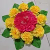 Flores de Seda para Funeral, Coroas Pequenas para Qingming, Buquês Sacrificiais, Materiais de Flores para Funeral, Buquês de Flores para Túmulo, Correntes de Flores, Paina