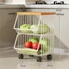Prateleira de Armazenamento para Mesa, Aparador para Sala de Estar, Organizador em Camadas para Lanches e Copos de Água, Cesta de Armazenamento para Frutas e Vegetais de Cozinha
