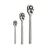 Llave de Mosca Grande Mosca Mediana Mosca Pequeña Llave de Carraca de 24 Dientes Llave de Vaso Mango Completo Moleteado de Metal Llave Rápida de Carraca