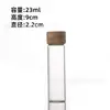 En Stock Al Por Mayor Botellas de Vidrio con Tapa de Bambú de Rosca de 22 mm, Botellas Dispensadoras de Té de Flores, Botellas Transparentes tipo Cápsula, Botellas de Mensaje en una Botella