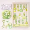 Set de Llaveros con Cuentas a Juego de Colores, Kit de Materiales de Cuentas Coloridas, Decoración de Paquete de Regalo Hecho a Mano
