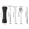 Amazon Pratos Portáteis Aço Inoxidável Colher Garfo Colher Garfo de Estudante Hashi Faca de Viagem Camping Garfo Colher Conjunto