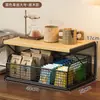 Prateleira de armazenamento para restaurante, organizador multifuncional em camadas para cozinha, mesa de jantar, mesa de lanches, porta-copos, caixa de armazenamento para sachês de chá na bancada