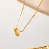 Nuevo Estilo Simple Bola Esmerilada Bola Pequeña Dorada Acero de Titanio Collar para Mujer Diseño de Nicho Cadena para Clavícula No se Desvanece Accesorios de Moda