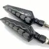 Luz de seta modificada para motocicleta aplicável nova luz de seta 17LED indicador de fluxo de água bicolor luz de sinalização luz diurna