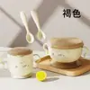 Conjunto de Louças Infantis, Tigela de Alimentação para Bebê com Duas Alças, Copo de Aprendizagem Plástico Específico para Bebês, Estilo Simples Personalização de Presente