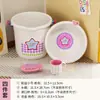 Set de lavado tipo cubo para dormitorio estudiantil, lavabo de plástico engrosado con tapa, set de tres piezas para estudiantes de internado de secundaria y preparatoria