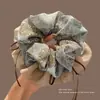 Scrunchie com vibe feminina, elástico de cabelo coreano fofo, acessório de cabelo estilo preguiçoso oversized, faixa de cabelo para coque