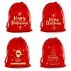Las bolsas de regalo de Navidad son un éxito de ventas a través de las fronteras. Bolsas de Regalo de Navidad, Bolsas de Manzana, Bolsas de Embalaje de Dulces y Galletas con Cordón al por Mayor