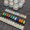 Arte de Uñas de Dragón que Cambia de Color Óptico Transfronterizo Perla Brillo Polvo de Espejo de Gama Alta Súper Brillante Fino Polarizado Polvo de Espejo Mágico de Hada