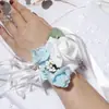 Productos de Boda Amados Flor de Muñeca para Boda Boda Novia Dama de Honor Hermanas Flor de Mano Flor de Muñeca Estilo Coreano Flor de Mano de Tela