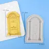 Molde de Silicone Flip Sugar para Porta de Castelo Europeu Decoração de Bolo Janela de Villa da Corte Vintage Molde de Chocolate