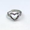 Anillo de apertura de acero de titanio antiguo de gran venta que no se desvanece, diseño de nicho para amantes del anillo de acero inoxidable, joyería al por mayor