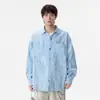 Camisa Tie-Dye Estilo Americano da Nasa de Manga Longa para Homens Primavera e Outono 2026 Nova Jaqueta Camisa Casual Solta para Jovens
