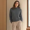 Heying Otoño/Invierno 2026 Camiseta Básica Engrosada de Cachemir Suéter de Lana de Punto de Cuello Medio Alto Suéter de Cachemir para Mujer