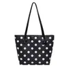 Bolso de Hombro de Lunares Elegante Transfronterizo Moderno Bolso de Hombro de Lunares Blanco y Negro Bolso de Mano de Alto Valor Bolso Cruzado de Lunares para Mujer