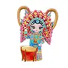 Imán de Nevera de Personaje de Ópera de Metal Maquillaje Facial de la Ópera de Pekín Imán de Souvenir Cultural y Creativo Mu Guiying Guan Yu Yang Guifei Succión Magnética