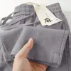 Pantalones Casuales de Hielo de Seda Elásticos en la Cintura para Hombre Tallas Grandes Transpirables Pierna Recta Jogger Casual Verano Delgados de Secado Rápido con Cremallera Pantalones Largos