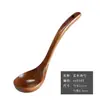 Cuchara de madera mango largo cuchara para sopa hogar estilo japonés y coreano tamaño grande y pequeño para servir avena madera arroz colador cuchara grabado mayoreo