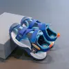 Sandalias Nezha para Niños Nuevas de Verano para Niños con Punta Cerrada de Malla Deportivas para Playa Sandalias de Velcro Antideslizantes para Niños