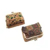 Bolsa de Corcho de Moda para Monedas, Bolso de Mano Étnico Transfronterizo de Corcho, Bolsa Versátil de Papel Dupont con Clip, Fábrica Personalizada