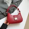 Bolsas Coreanas de Alto Padrão para Mulheres 2025 Outono Nova Moda Simples Bolsa de Ombro ou Axila Bolsa de Meia-Lua da Moda para Mulheres