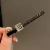 Estilo Coreano Nuevo Lujo Ligero Diseño de Nicho Temperamento Pinza para el Cabello de Cristal Pinza Lateral Versátil Moda Pinza para el Cabello