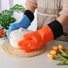 Luvas de Silicone Espessadas Forno Micro-ondas Prova de Calor Luvas Isolantes Térmicas Algodão Silicone Antiderrapante Luvas de Alta Temperatura Frete Grátis