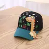Gorra para niños primavera y otoño fina para niños y niñas, gorra de béisbol a prueba de sol, linda caricatura coreana de dinosaurio, gorra con visera a prueba de sol