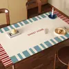 Mantel individual de mesa de comedor lujoso y de alta gama, impermeable, a prueba de aceite, resistente al calor, lavable, mantel para mesa de centro, resistente a altas temperaturas, nuevo modelo 2025