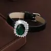 Popular Pulsera de Estilo Cinturón con Zirconia en Forma de Huevo de Gama Alta de Amazon, Moderna y Versátil, Exquisita Pulsera para Mujer