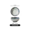 Plato de Melamina A8 para Snacks Flor de Vid Azul Plato para Salsas con Sabor Plato para Salsas de Restaurante Hot Pot Plato para Condimentos de Restaurante Barbacoa Plato Pequeño Japonés y Coreano
